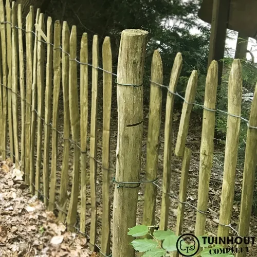 Kastanje paal geschild Ø10-12 300cm gepunt, niet gekruind